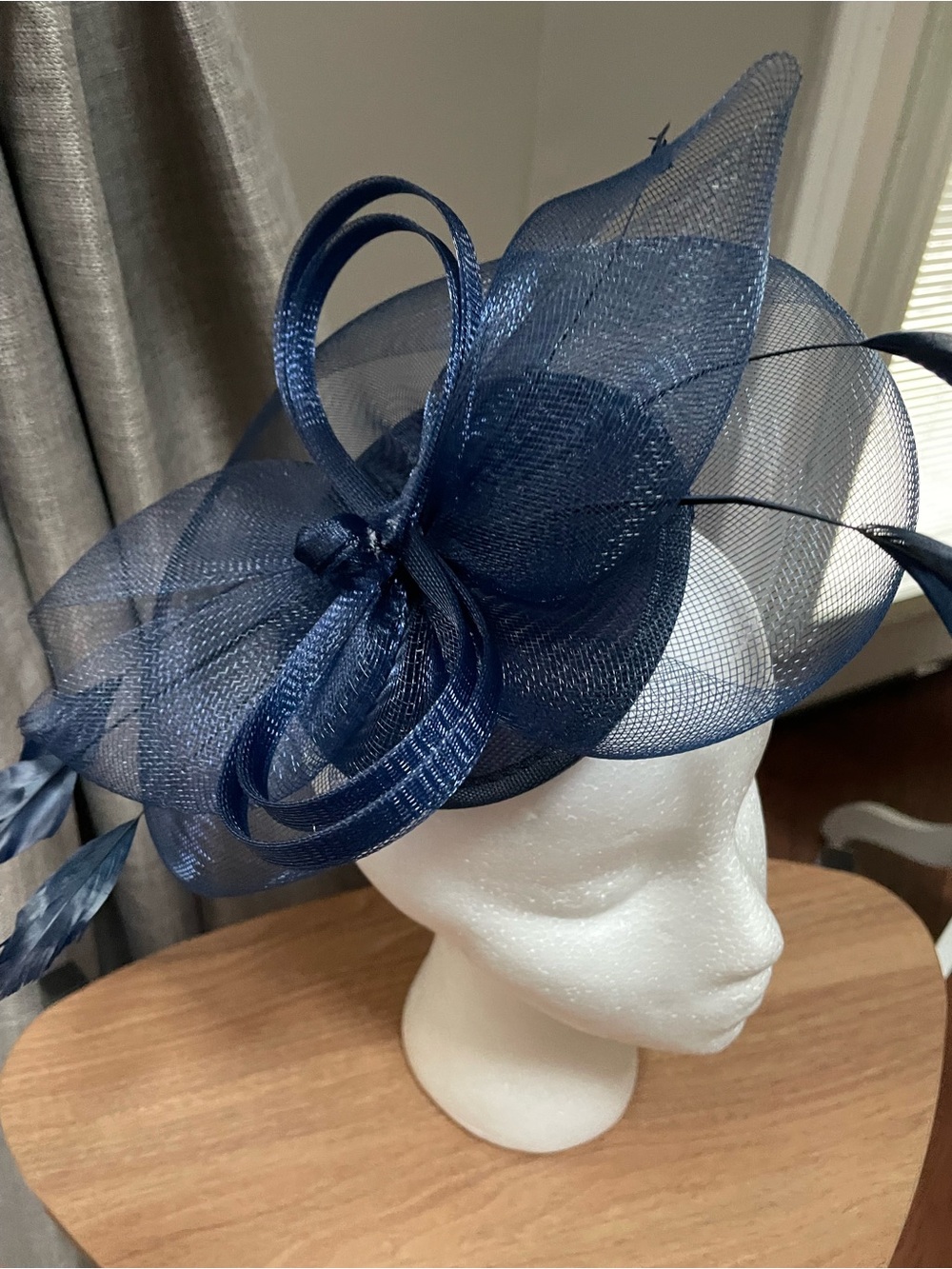 Navy Blue Fascinator Headpiece - Women Accessories